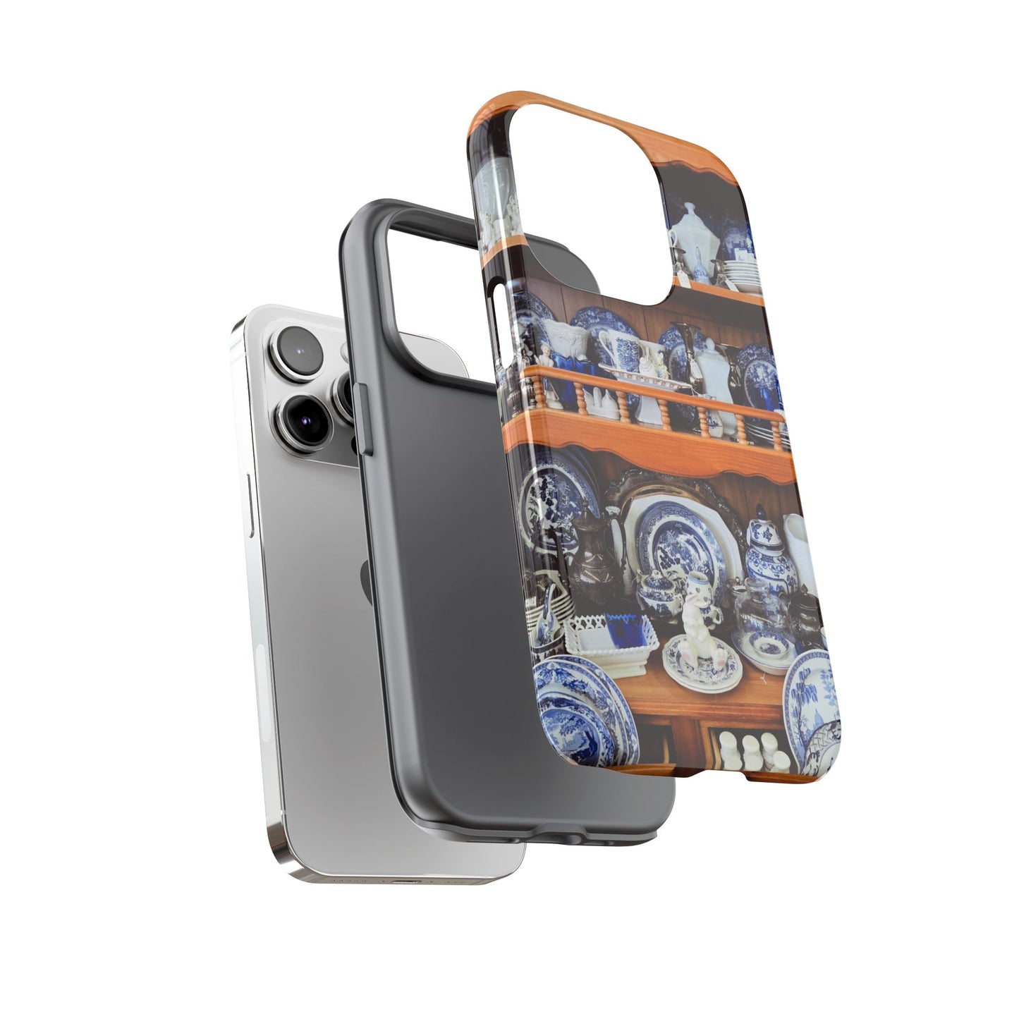 Blue & White Curio Charm Tough Phone Case. Classic China-Inspired Design with Timeless Elegance for Your iPhone, Samsung, or Google Pixel