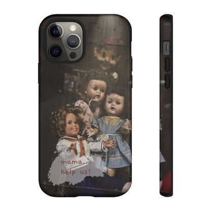 Personalized Creepy Doll Tough Phone Case – Gothic Vintage Graphic