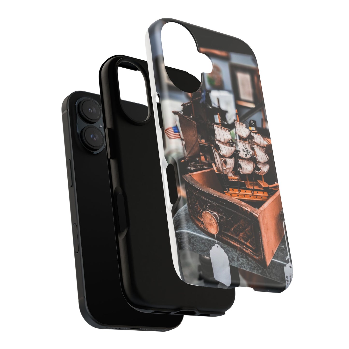 Vintage Ship-Inspired Phone Case, Nautical Design, Tough Phone Cover, Unique Gift for Sea Lovers, Perfect for Summer Adventures