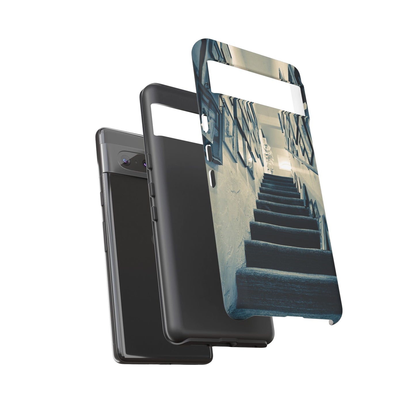 Vintage Style Tough Cases: Artistic Phone Case with Stairway Design, Unique Mobile Cover, Creative Gift for Art Lovers, Stylish Accessory