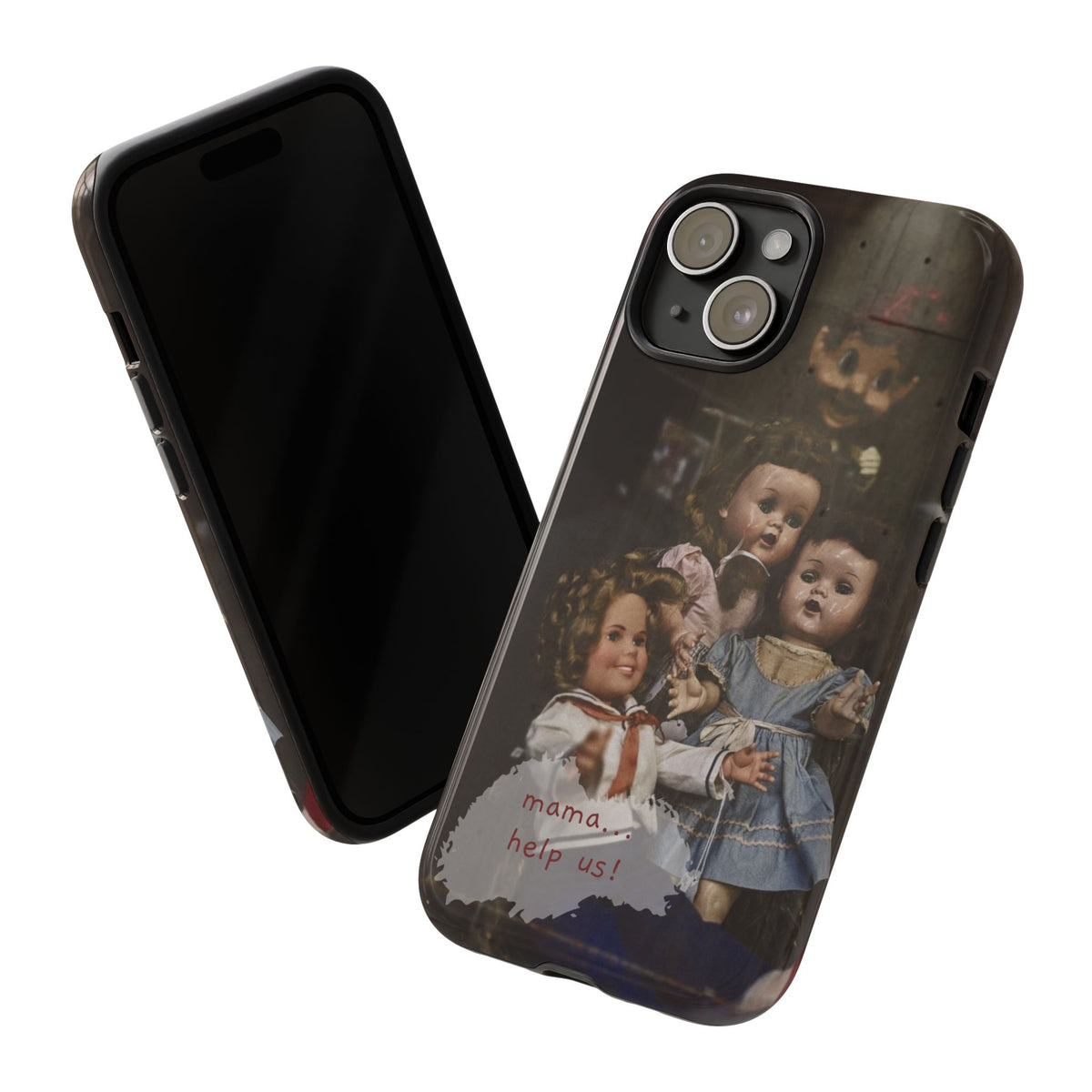 Personalized Creepy Doll Tough Phone Case – Gothic Vintage Graphic