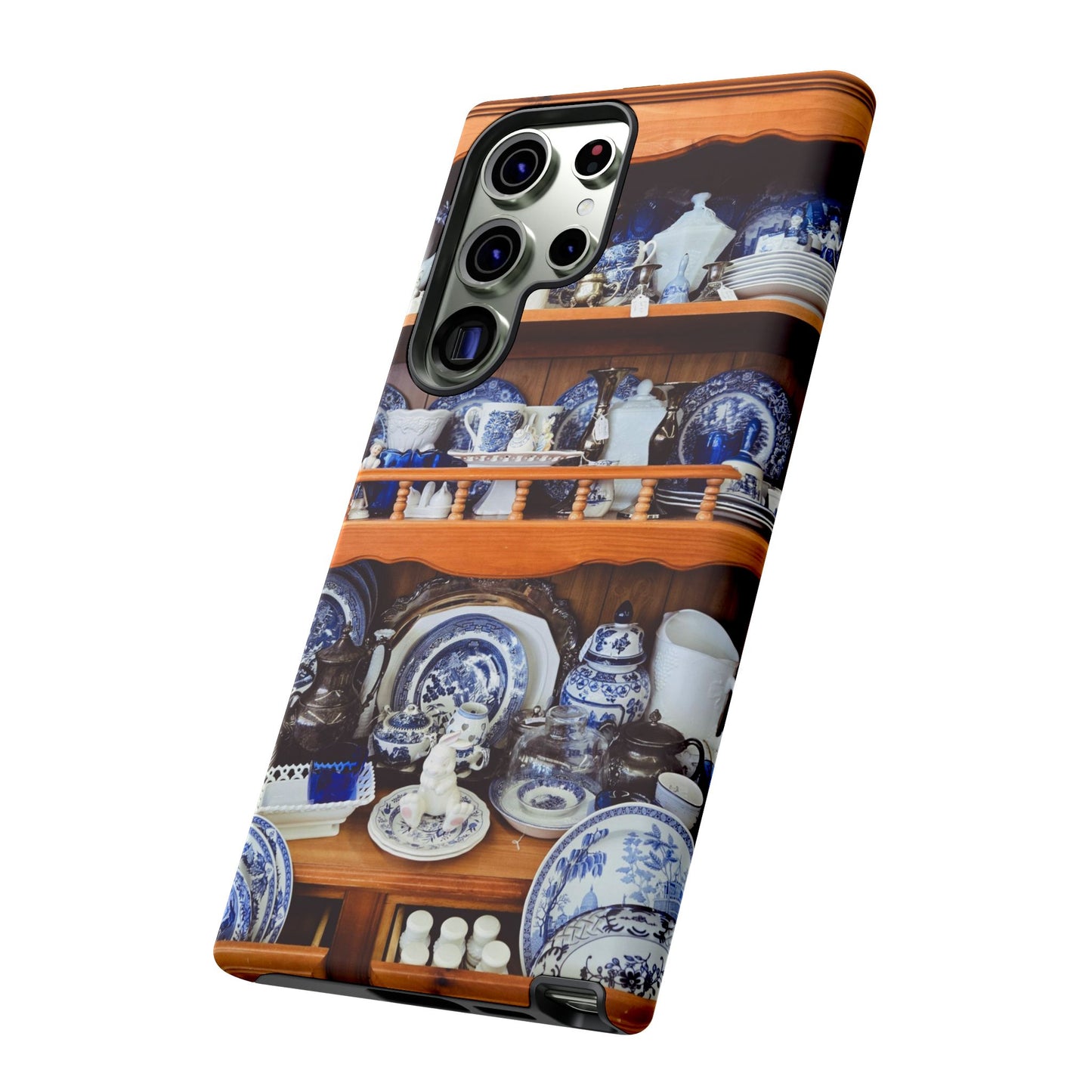 Blue & White Curio Charm Tough Phone Case. Classic China-Inspired Design with Timeless Elegance for Your iPhone, Samsung, or Google Pixel