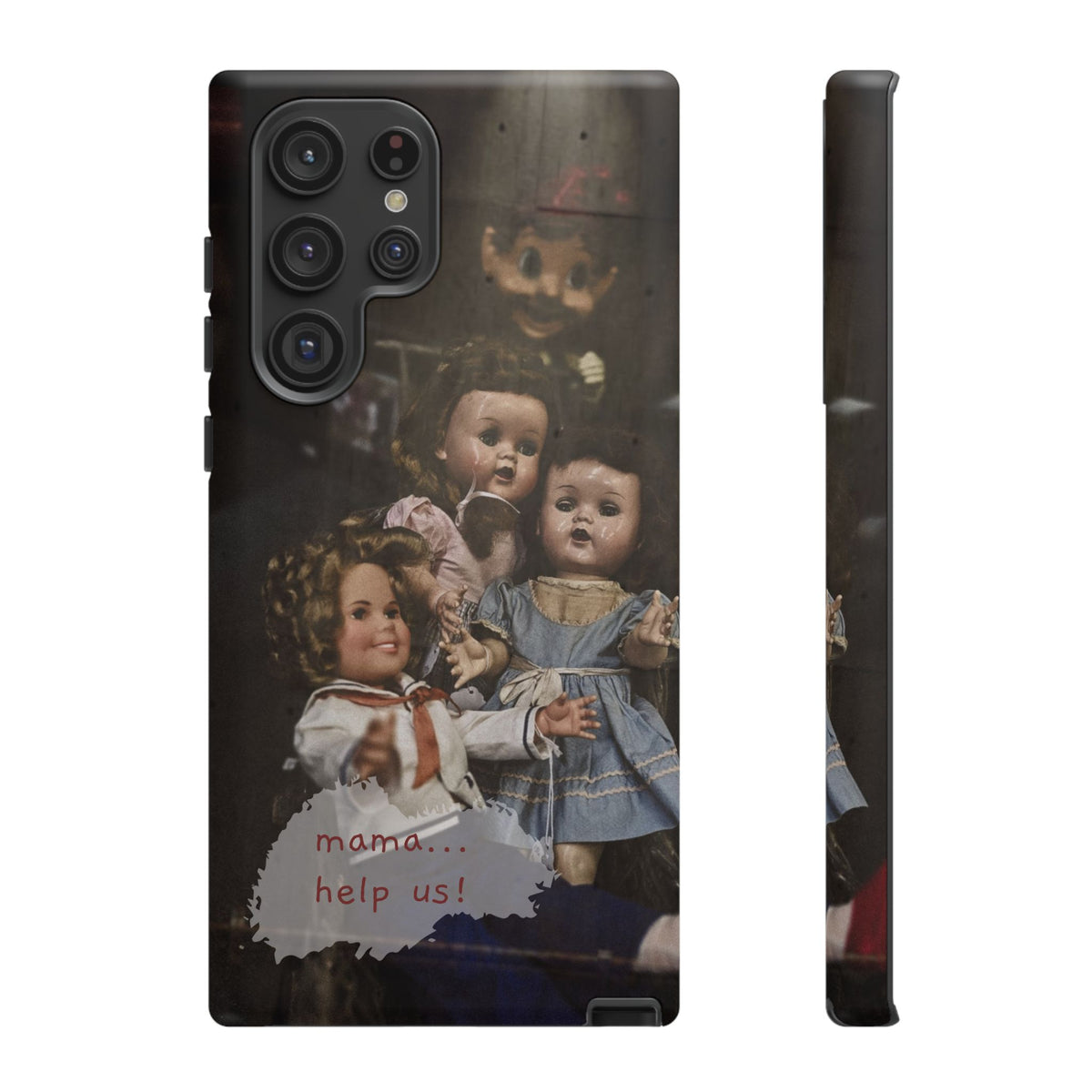 Personalized Creepy Doll Tough Phone Case – Gothic Vintage Graphic