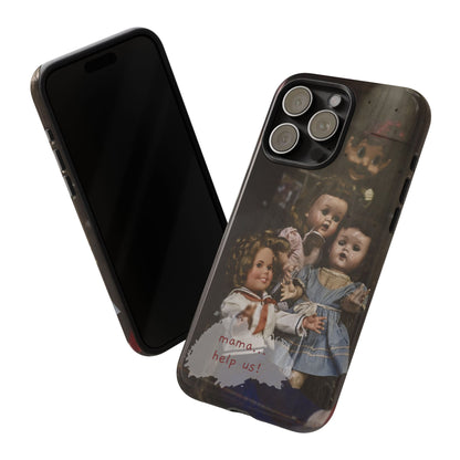 Personalized Creepy Doll Tough Phone Case – Gothic Vintage Graphic
