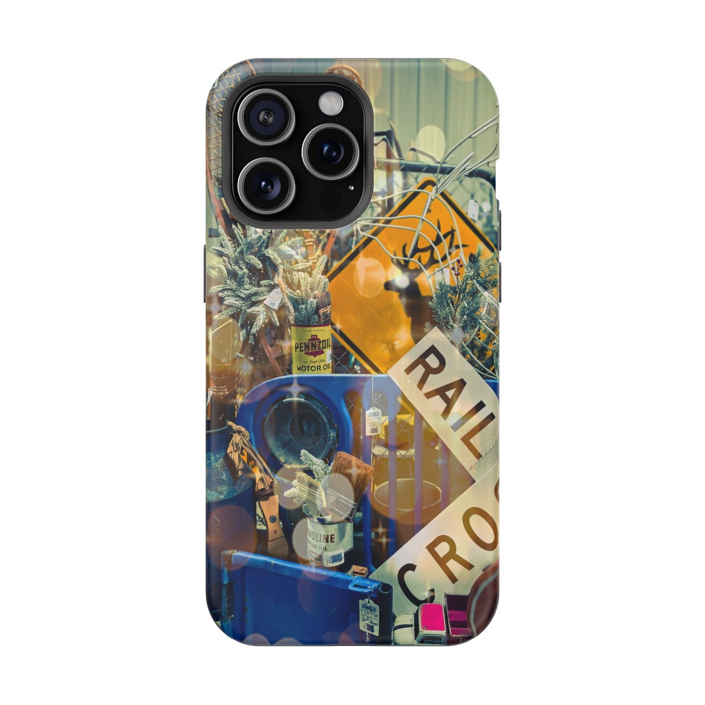 Vintage Railroad Crossing Collage Phone Case