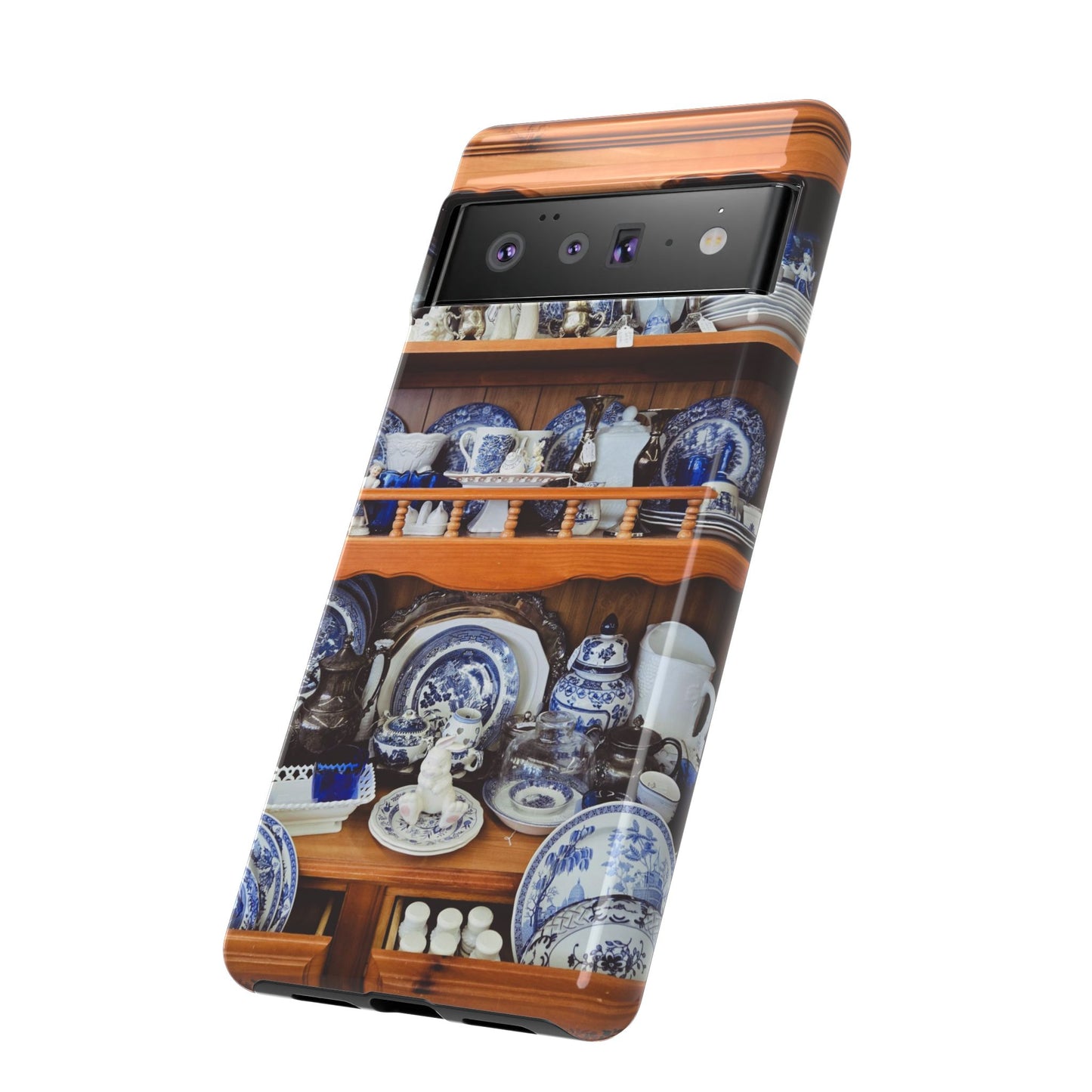 Blue & White Curio Charm Tough Phone Case. Classic China-Inspired Design with Timeless Elegance for Your iPhone, Samsung, or Google Pixel