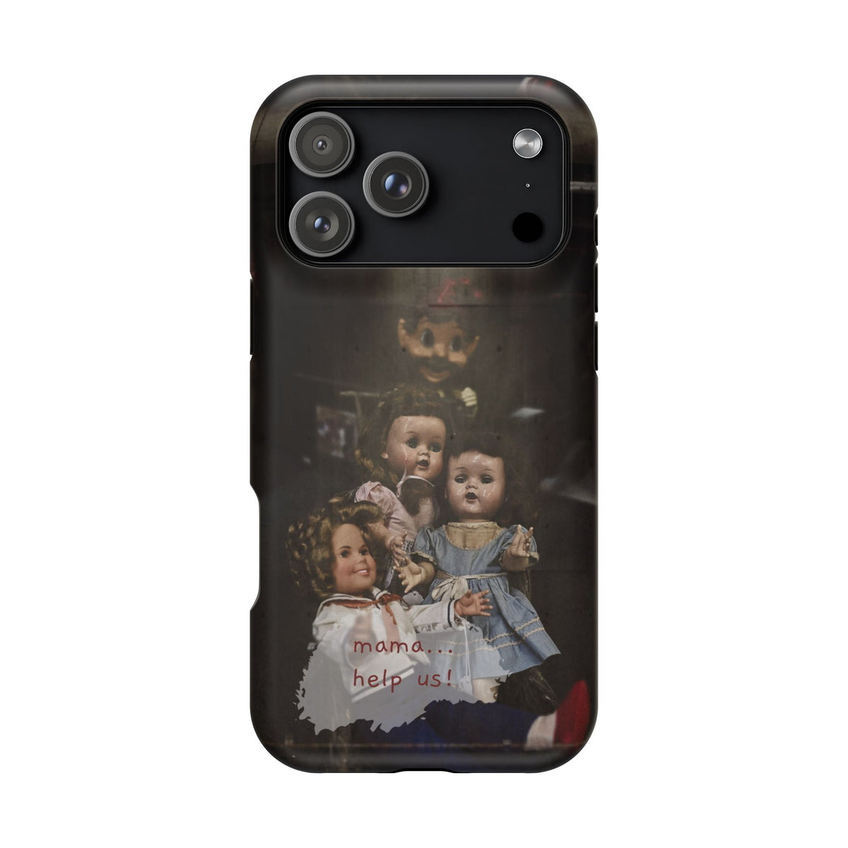 Personalized Creepy Doll MagSafe Tough Phone Case – Gothic Vintage Graphic