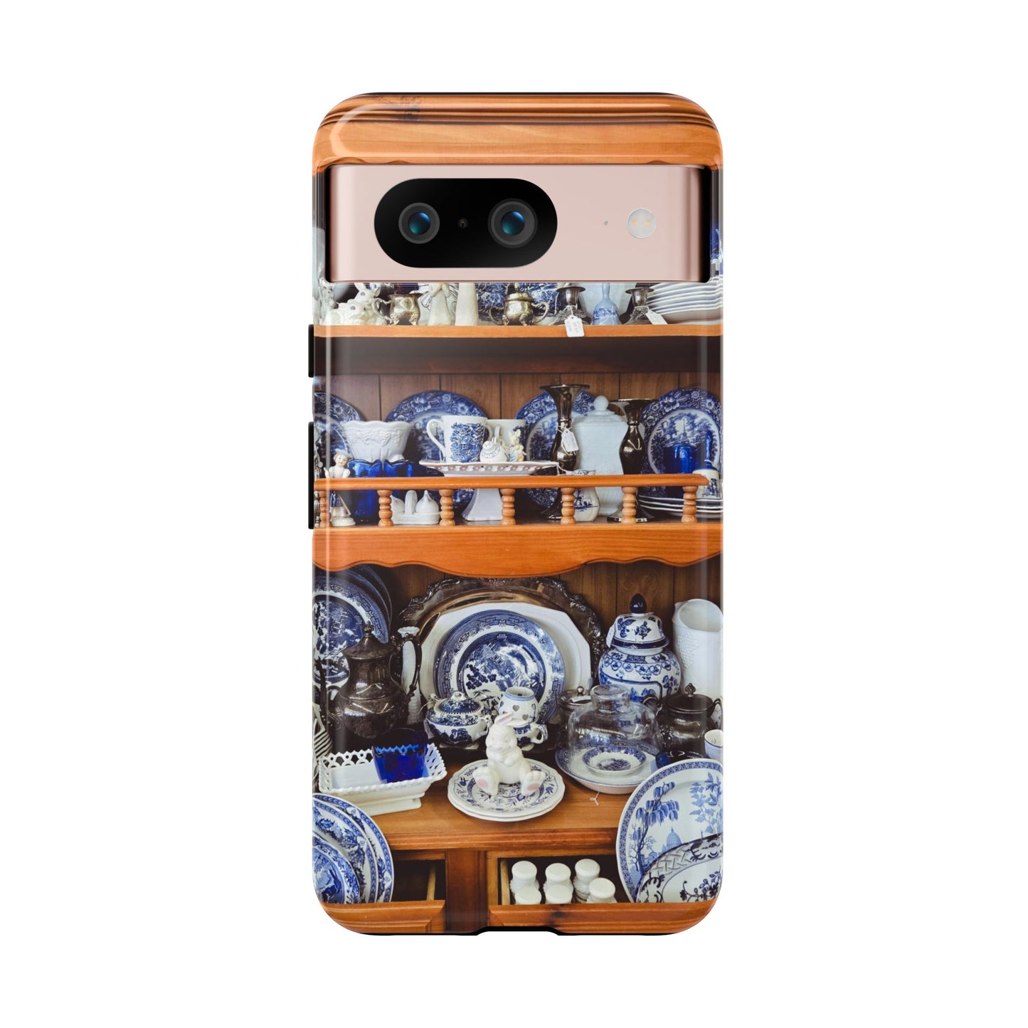 Blue & White Curio Charm Tough Phone Case. Classic China-Inspired Design with Timeless Elegance for Your iPhone, Samsung, or Google Pixel