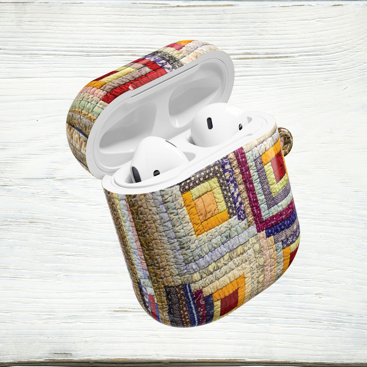 Vintage Log Cabin Quilt AirPods & AirPods Pro Case – Protective Cover