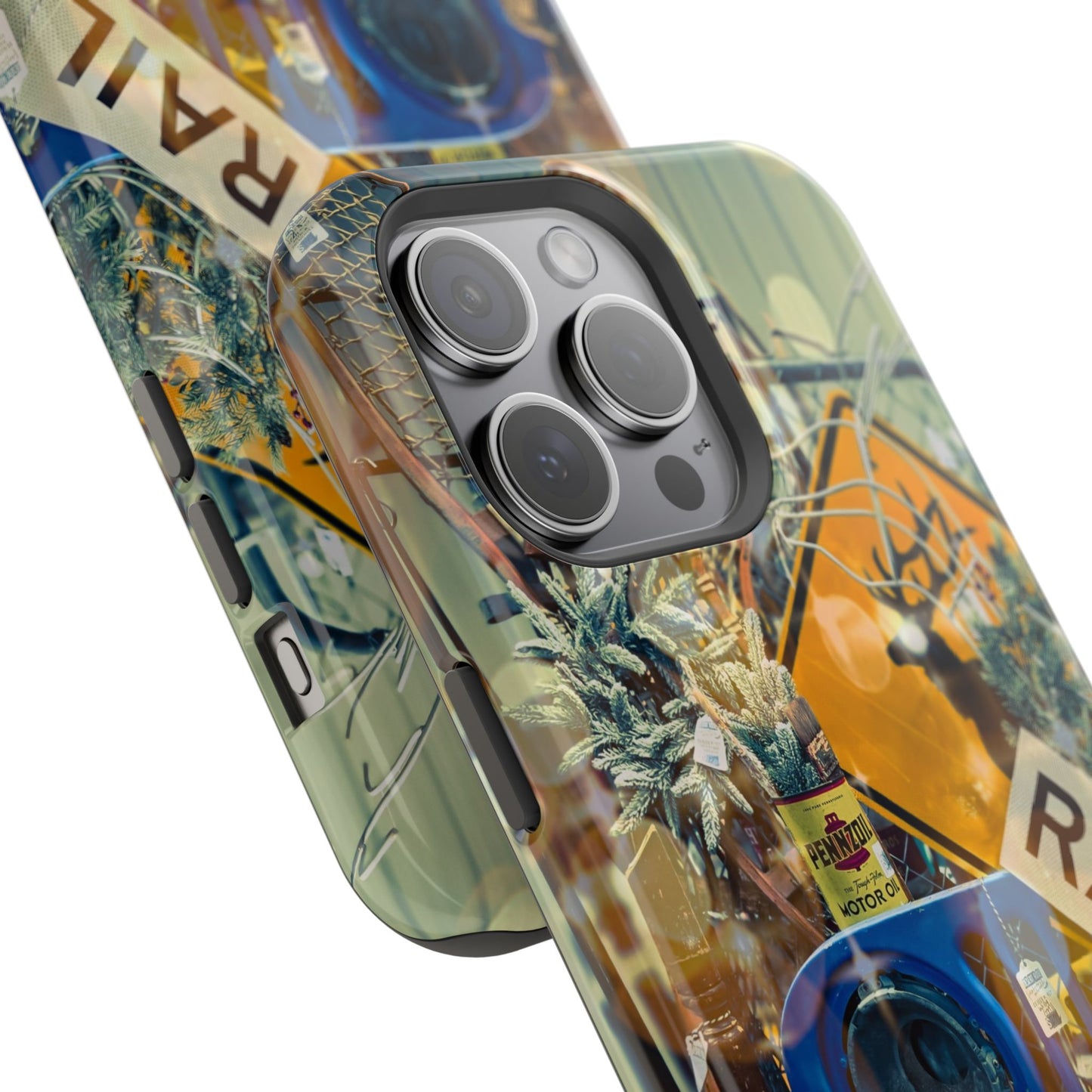 Vintage Railroad Crossing Collage Phone Case