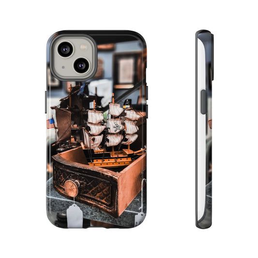 Vintage Ship-Inspired Phone Case, Nautical Design, Tough Phone Cover, Unique Gift for Sea Lovers, Perfect for Summer Adventures