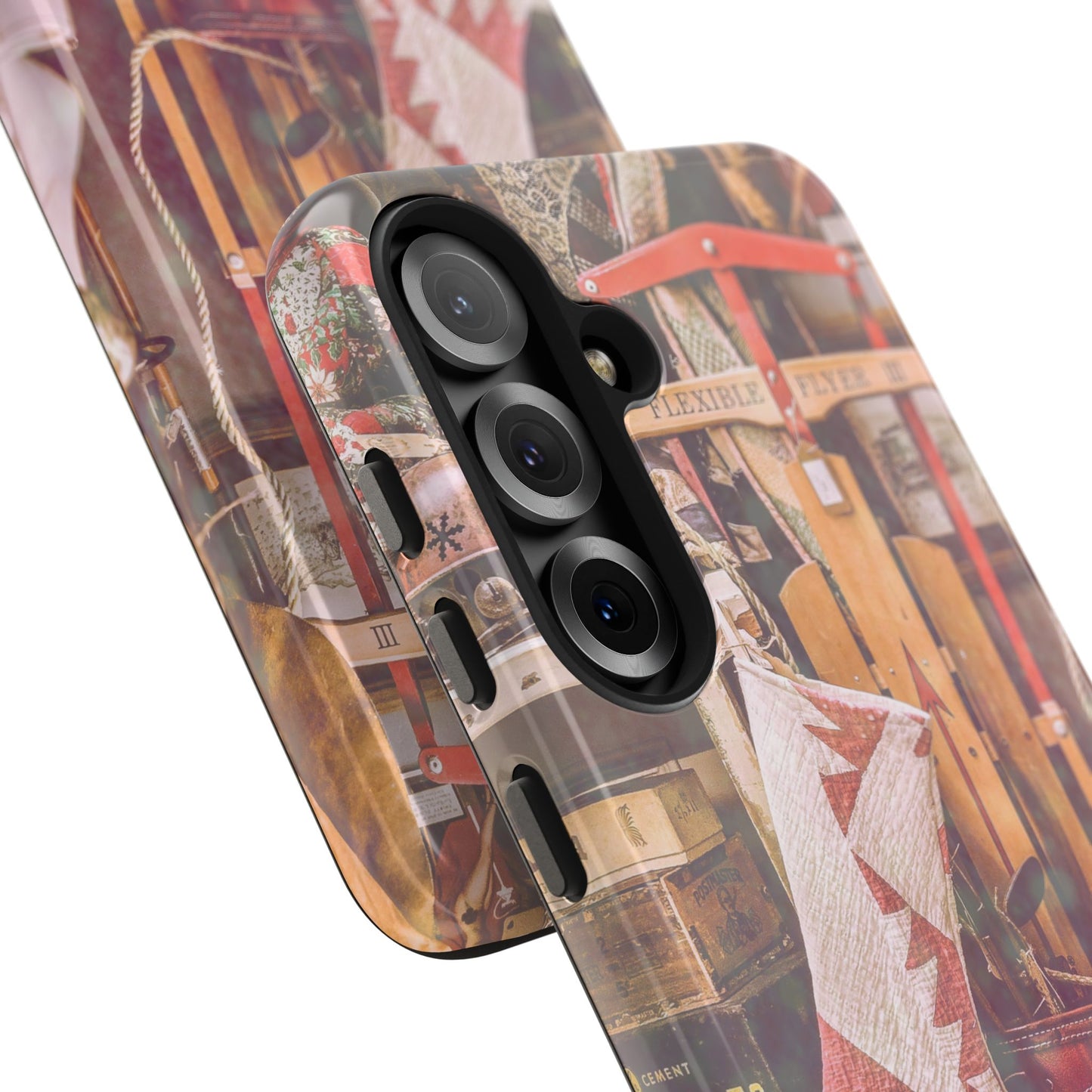 Vintage Ski Gear phone case | Retro winter sports collage