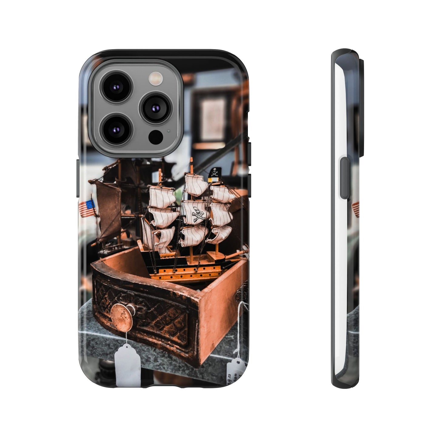 Vintage Ship-Inspired Phone Case, Nautical Design, Tough Phone Cover, Unique Gift for Sea Lovers, Perfect for Summer Adventures