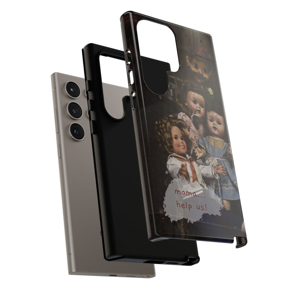 Personalized Creepy Doll Tough Phone Case – Gothic Vintage Graphic