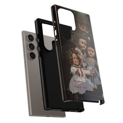 Personalized Creepy Doll Tough Phone Case – Gothic Vintage Graphic