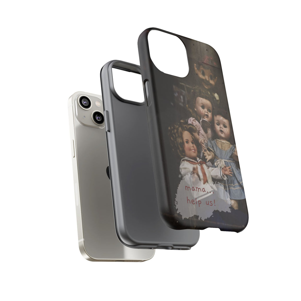 Personalized Creepy Doll Tough Phone Case – Gothic Vintage Graphic