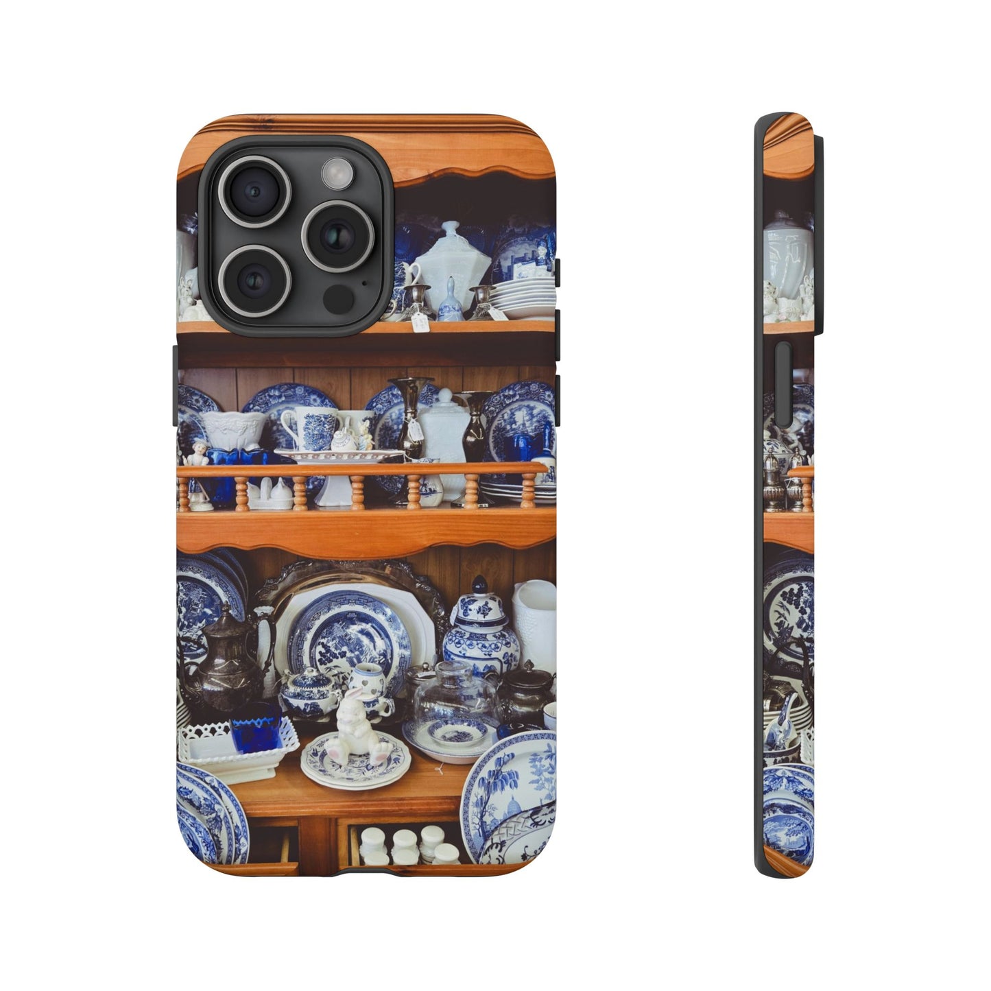 Blue & White Curio Charm Tough Phone Case. Classic China-Inspired Design with Timeless Elegance for Your iPhone, Samsung, or Google Pixel