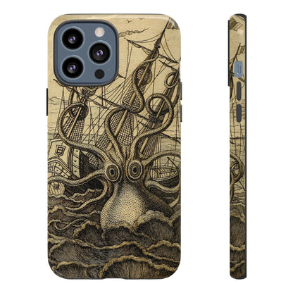 Vintage Kraken Tough Phone Case – Nautical Sea Monster Graphic