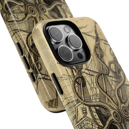 Vintage Kraken Tough Phone Case – Nautical Sea Monster Graphic