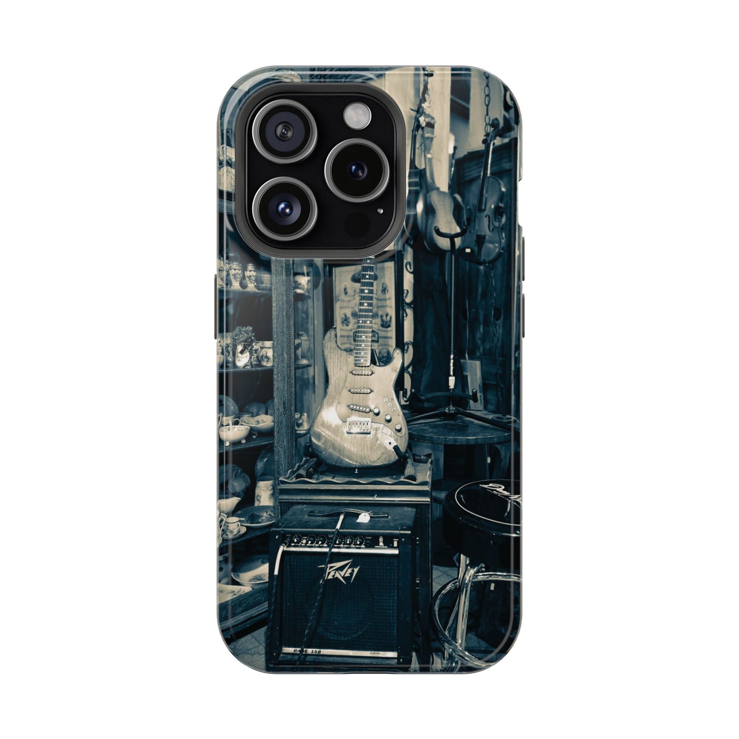 Vintage Electric Guitar Shop Phone Case | Magnetic Impact-Resistant Case