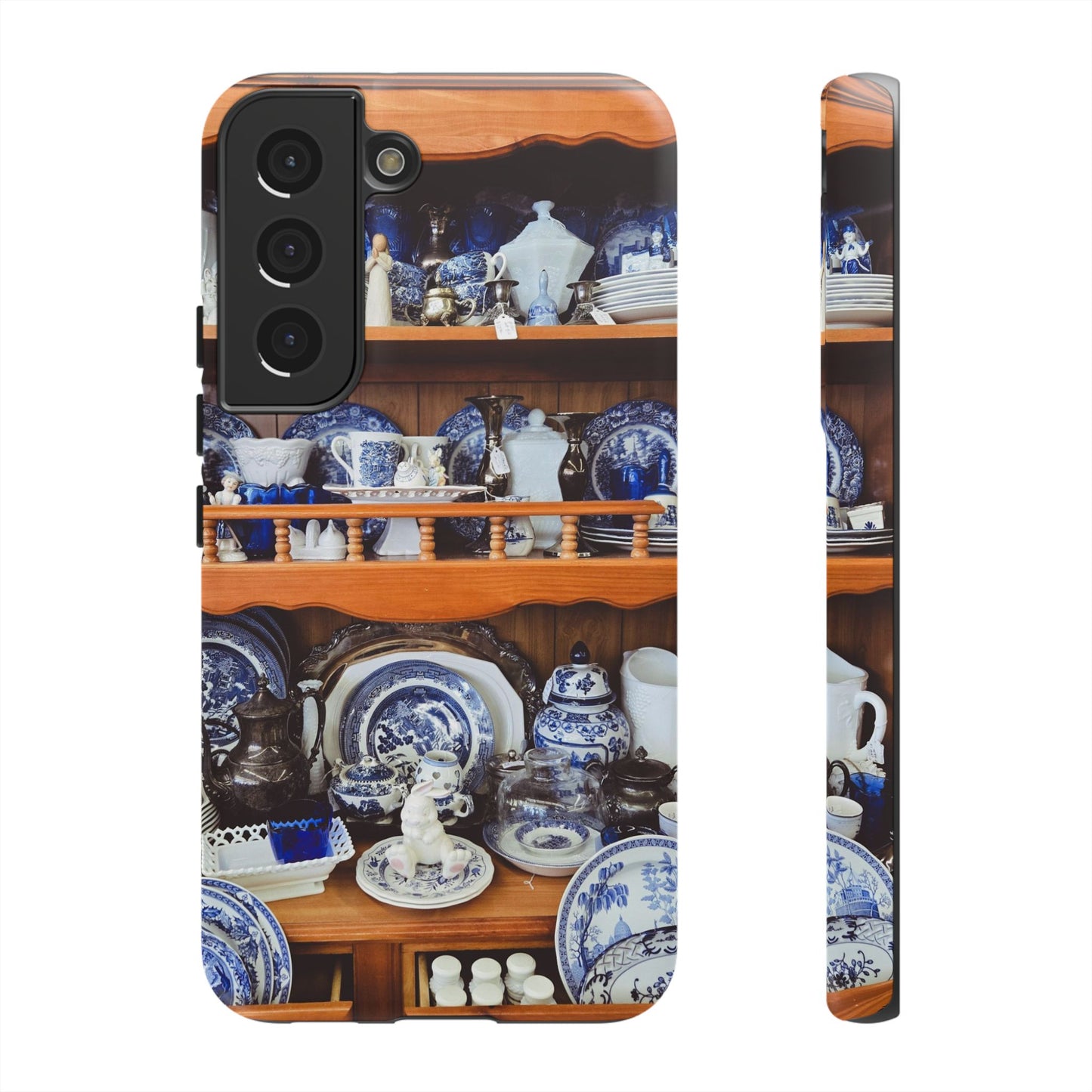Blue & White Curio Charm Tough Phone Case. Classic China-Inspired Design with Timeless Elegance for Your iPhone, Samsung, or Google Pixel