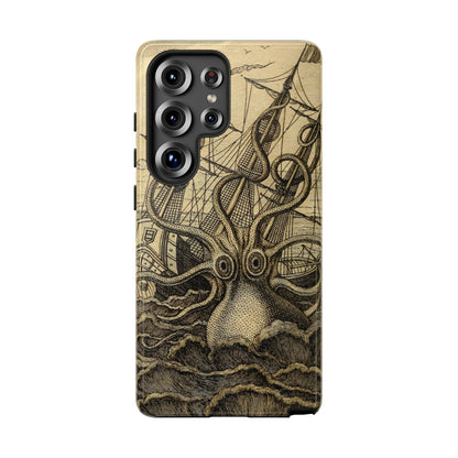 Vintage Kraken Tough Phone Case – Nautical Sea Monster Graphic