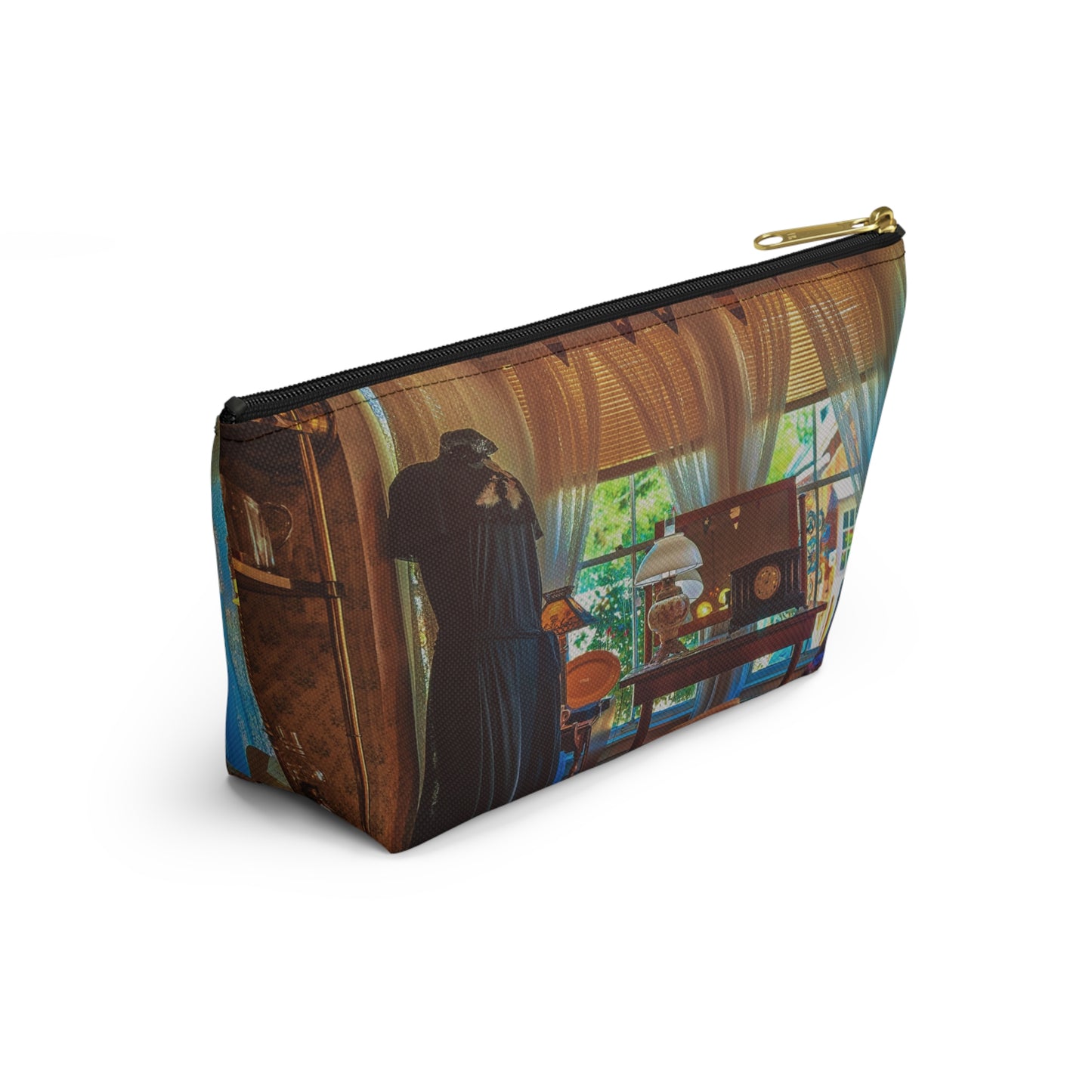 Vintage Cottage Accessories Pouch – Cozy Travel Companion — T‑Bottom Makeup & Organizer Bag