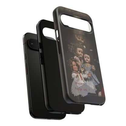 Personalized Creepy Doll Tough Phone Case – Gothic Vintage Graphic