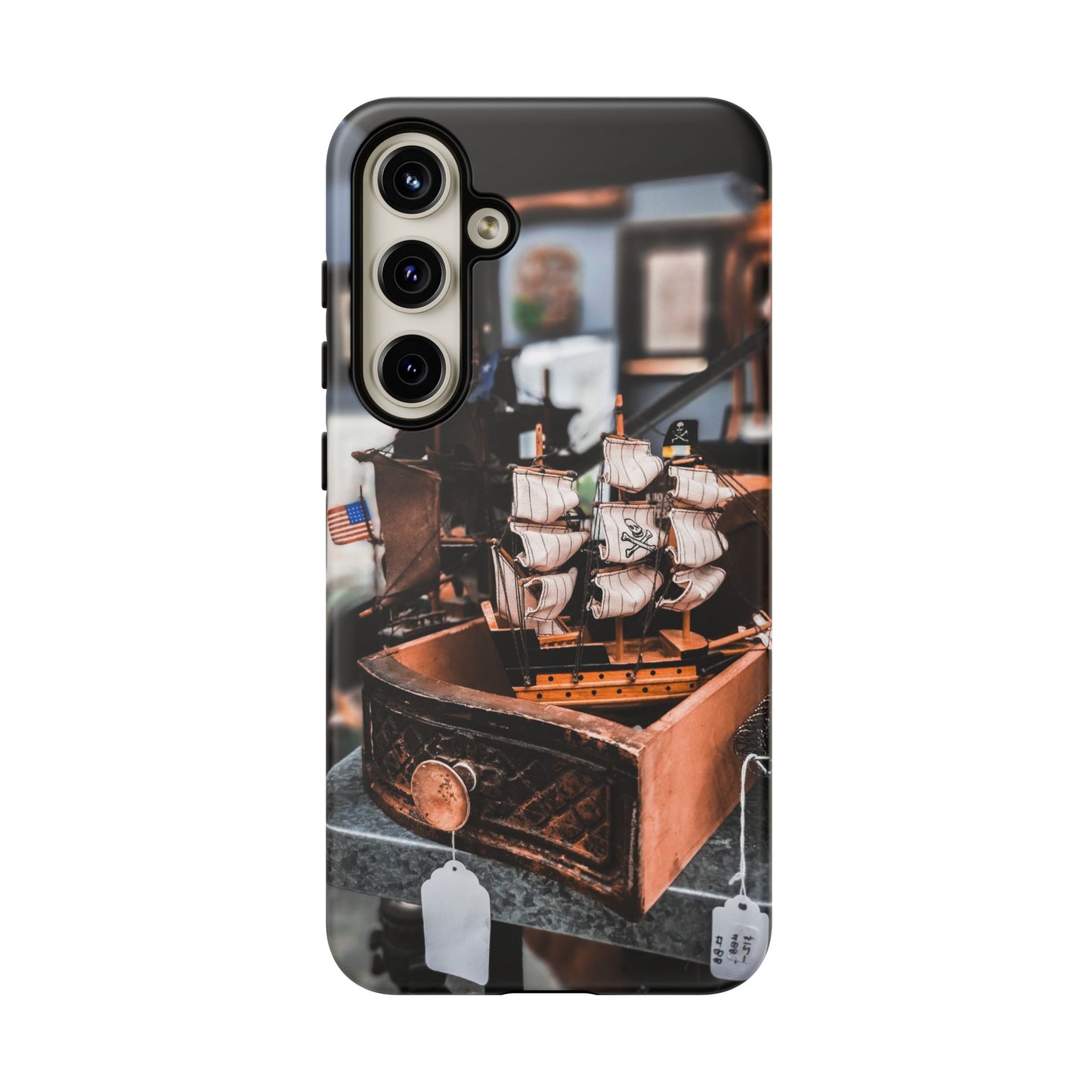 Vintage Ship-Inspired Phone Case, Nautical Design, Tough Phone Cover, Unique Gift for Sea Lovers, Perfect for Summer Adventures