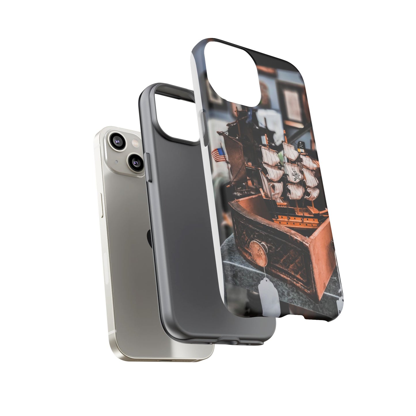 Vintage Ship-Inspired Phone Case, Nautical Design, Tough Phone Cover, Unique Gift for Sea Lovers, Perfect for Summer Adventures