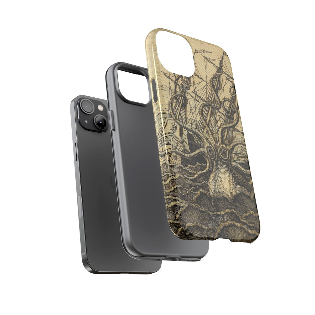 Vintage Kraken Tough Phone Case – Nautical Sea Monster Graphic