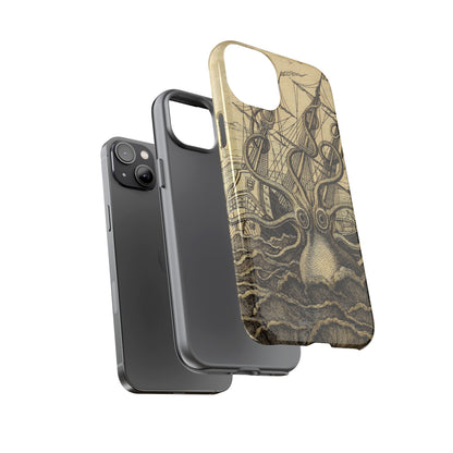 Vintage Kraken Tough Phone Case – Nautical Sea Monster Graphic