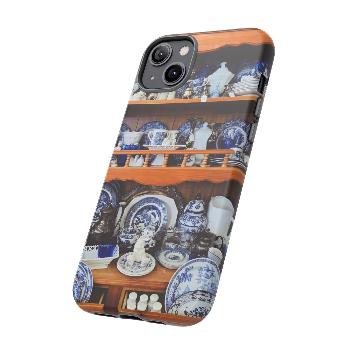 Blue & White Curio Charm Tough Phone Case. Classic China-Inspired Design with Timeless Elegance for Your iPhone, Samsung, or Google Pixel