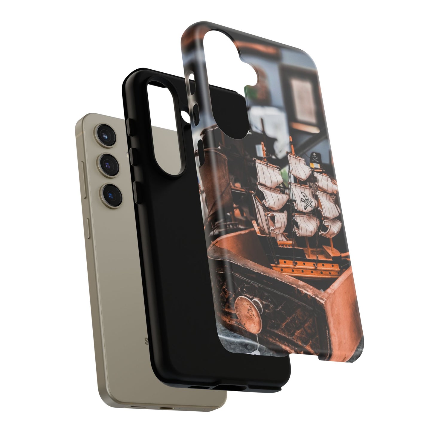 Vintage Ship-Inspired Phone Case, Nautical Design, Tough Phone Cover, Unique Gift for Sea Lovers, Perfect for Summer Adventures