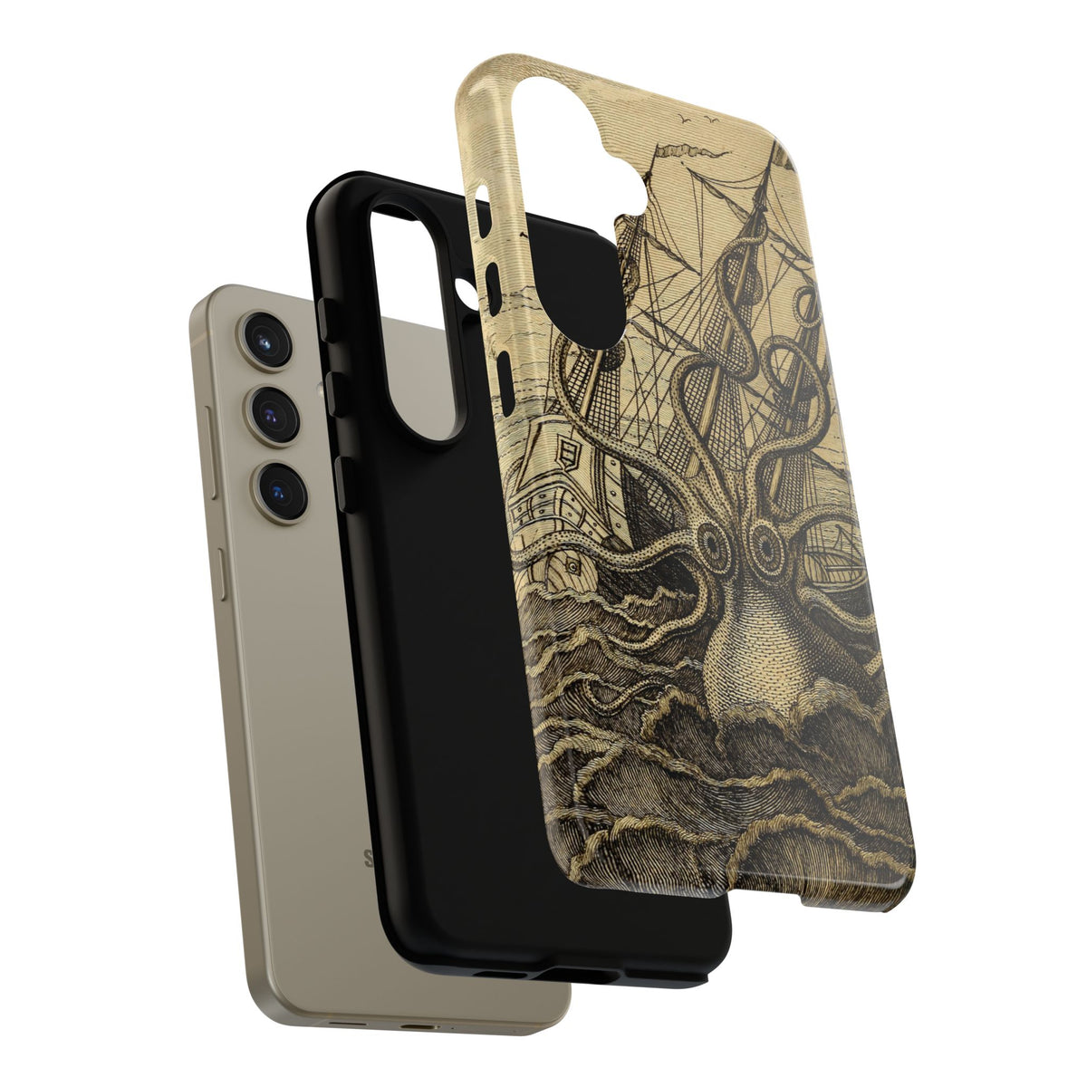 Vintage Kraken Tough Phone Case – Nautical Sea Monster Graphic