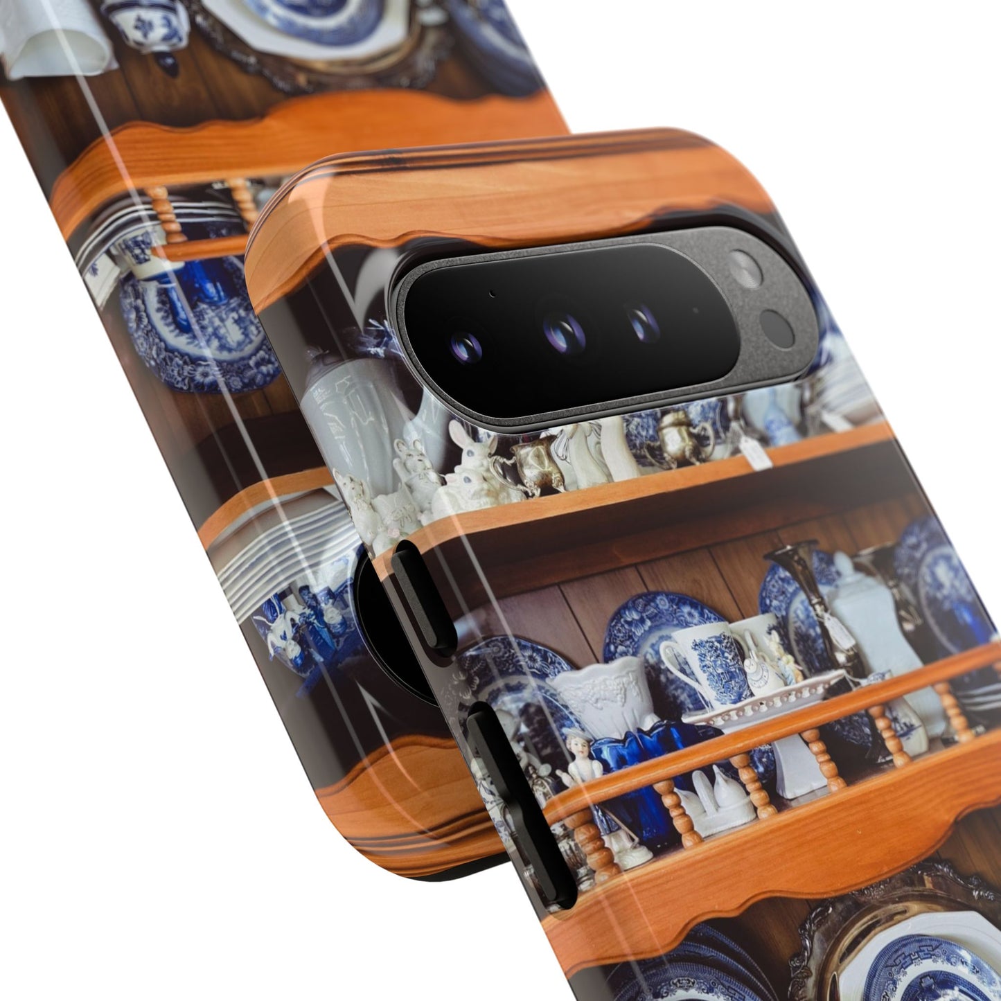 Blue & White Curio Charm Tough Phone Case. Classic China-Inspired Design with Timeless Elegance for Your iPhone, Samsung, or Google Pixel