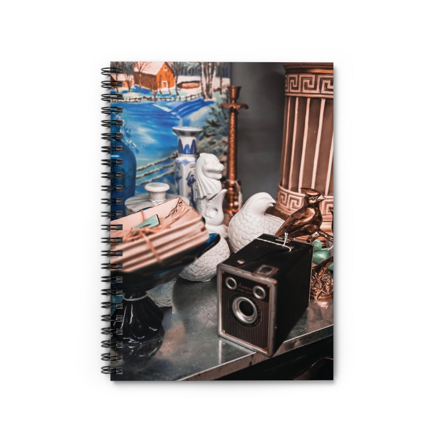 Vintage Camera & Curio Spiral Notebook--Retro Photography Journal