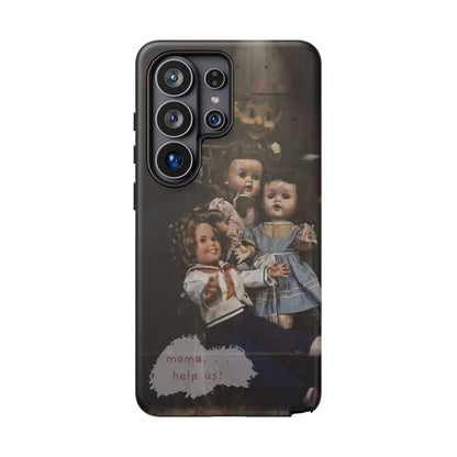 Personalized Creepy Doll Tough Phone Case – Gothic Vintage Graphic