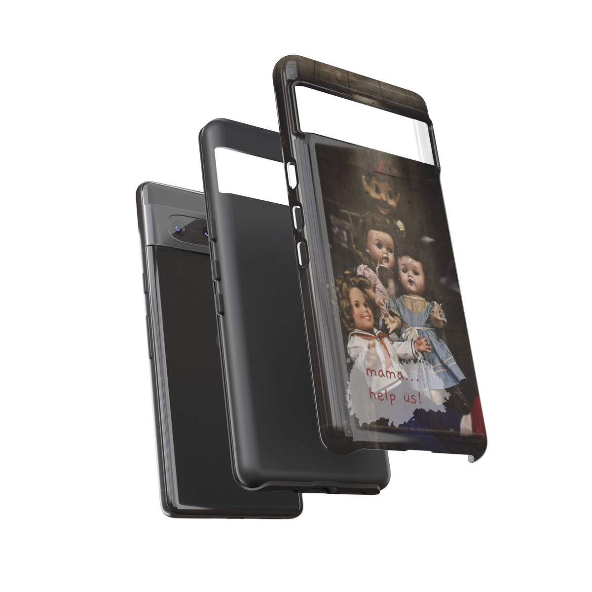 Personalized Creepy Doll Tough Phone Case – Gothic Vintage Graphic