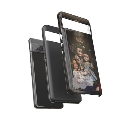 Personalized Creepy Doll Tough Phone Case – Gothic Vintage Graphic