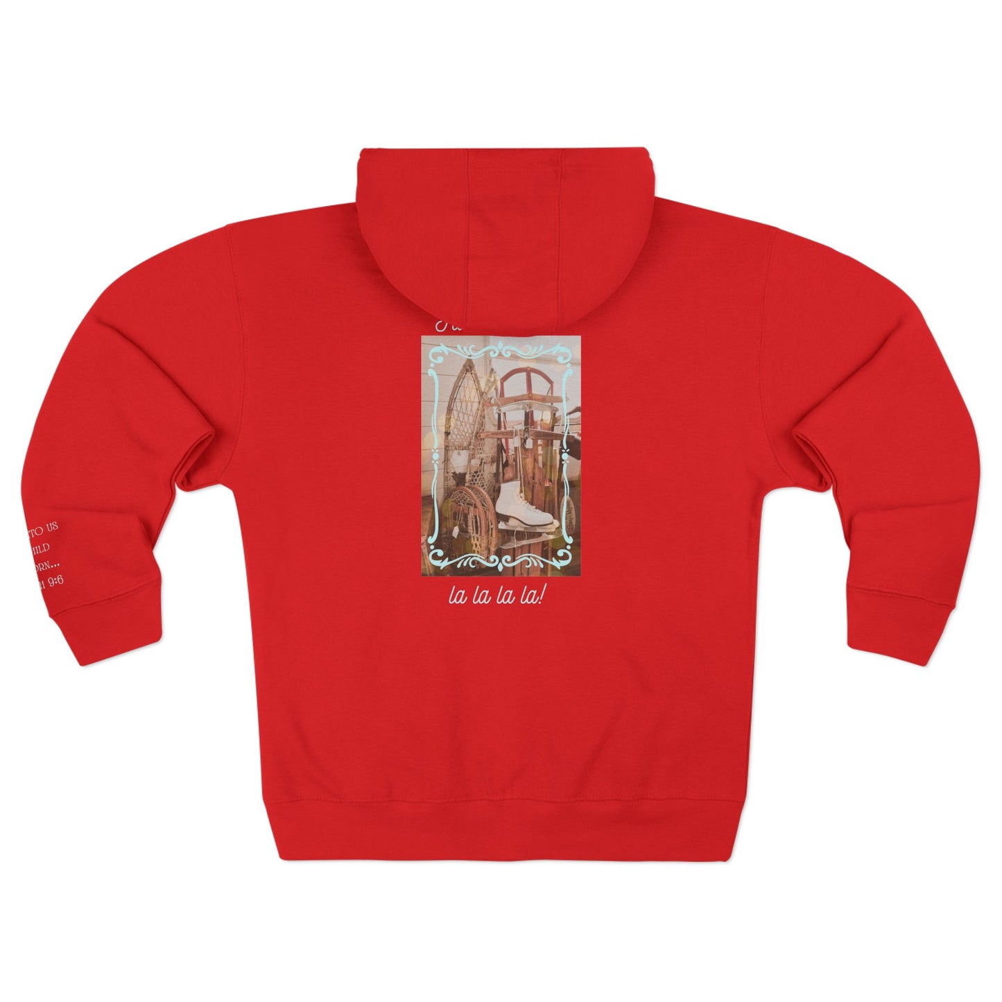 Vintage Snow Sports Hoodie | Retro Ski & Sled Zip Hoodie | Cozy Winter Hoodie in Red or Navy | Christmas Zip-Up Sweatshirt