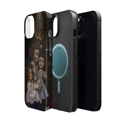 Personalized Creepy Doll MagSafe Tough Phone Case – Gothic Vintage Graphic