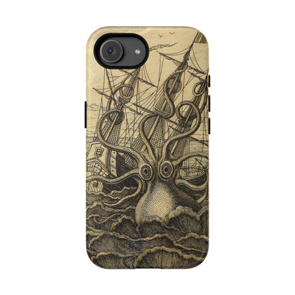 Vintage Kraken Tough Phone Case – Nautical Sea Monster Graphic