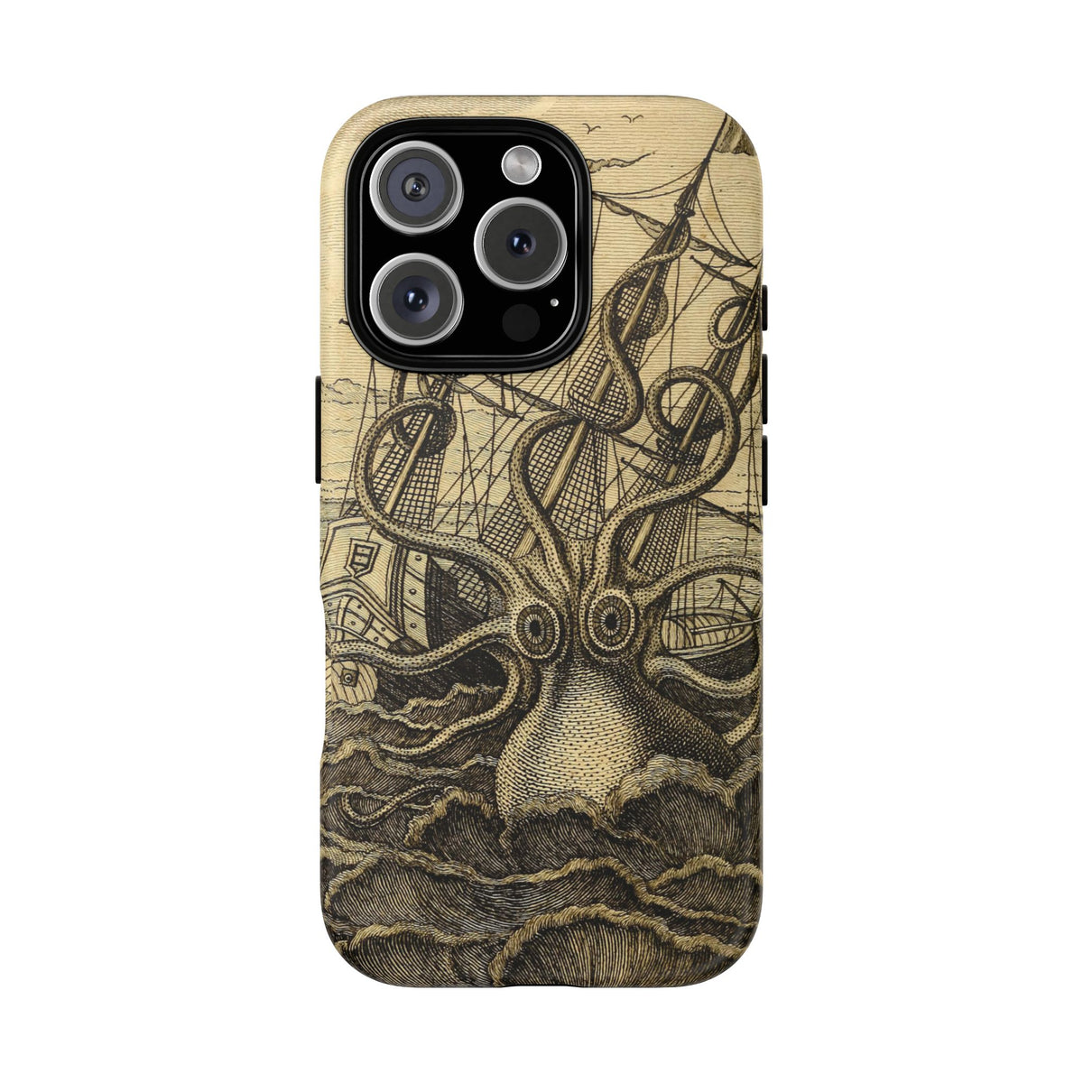 Vintage Kraken Tough Phone Case – Nautical Sea Monster Graphic