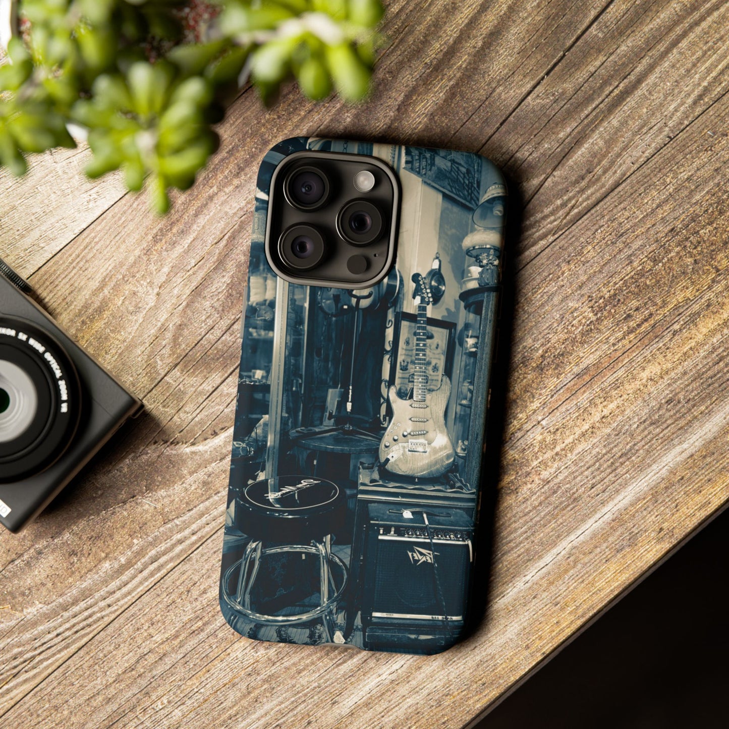 Guitar Vintage Phone Case, Tough Cases, Music Lover Gift, Rock & Roll Accessories, Unique Guitar Artwork, Phone Protection