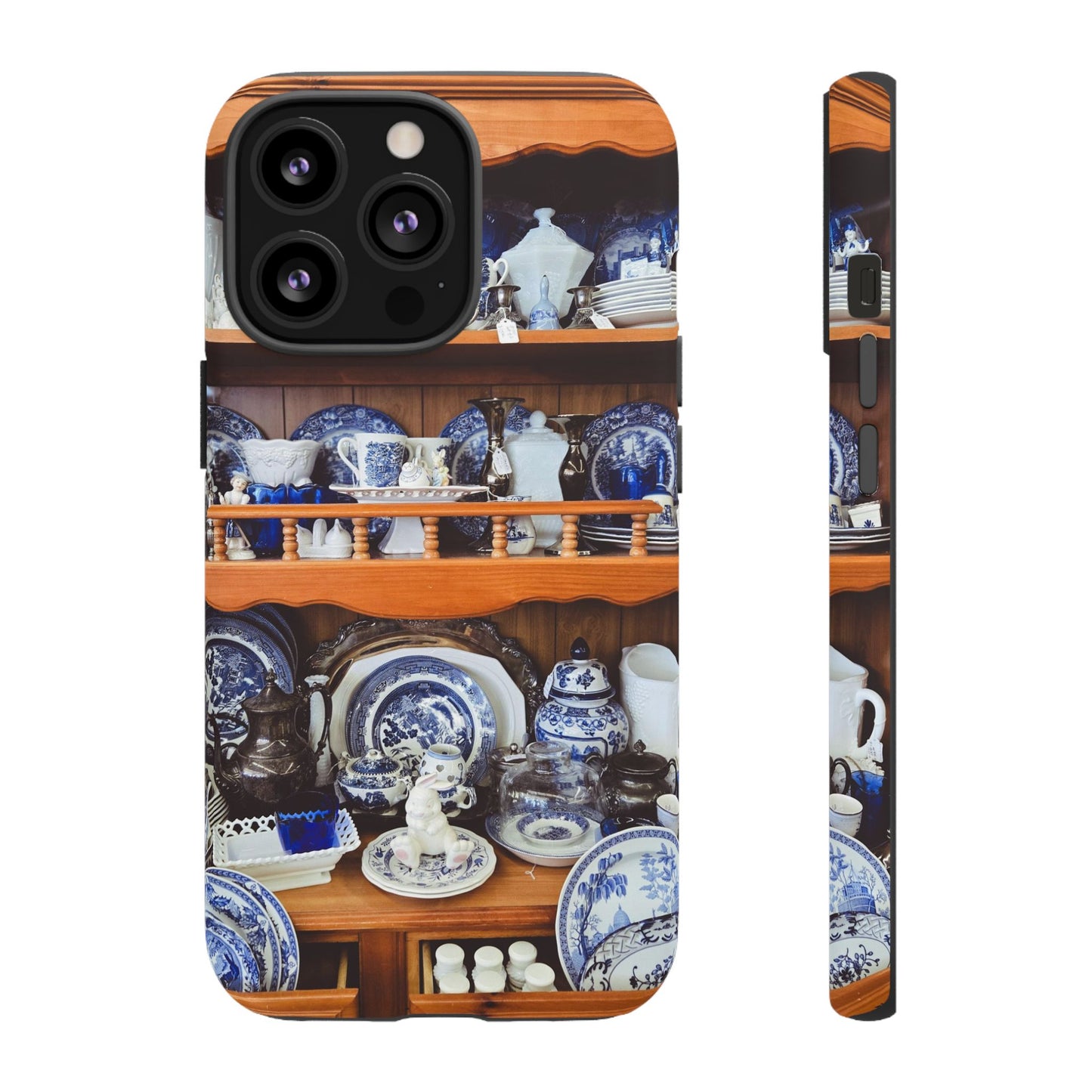 Blue & White Curio Charm Tough Phone Case. Classic China-Inspired Design with Timeless Elegance for Your iPhone, Samsung, or Google Pixel