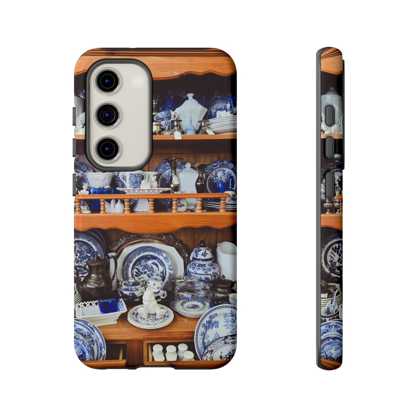 Blue & White Curio Charm Tough Phone Case. Classic China-Inspired Design with Timeless Elegance for Your iPhone, Samsung, or Google Pixel