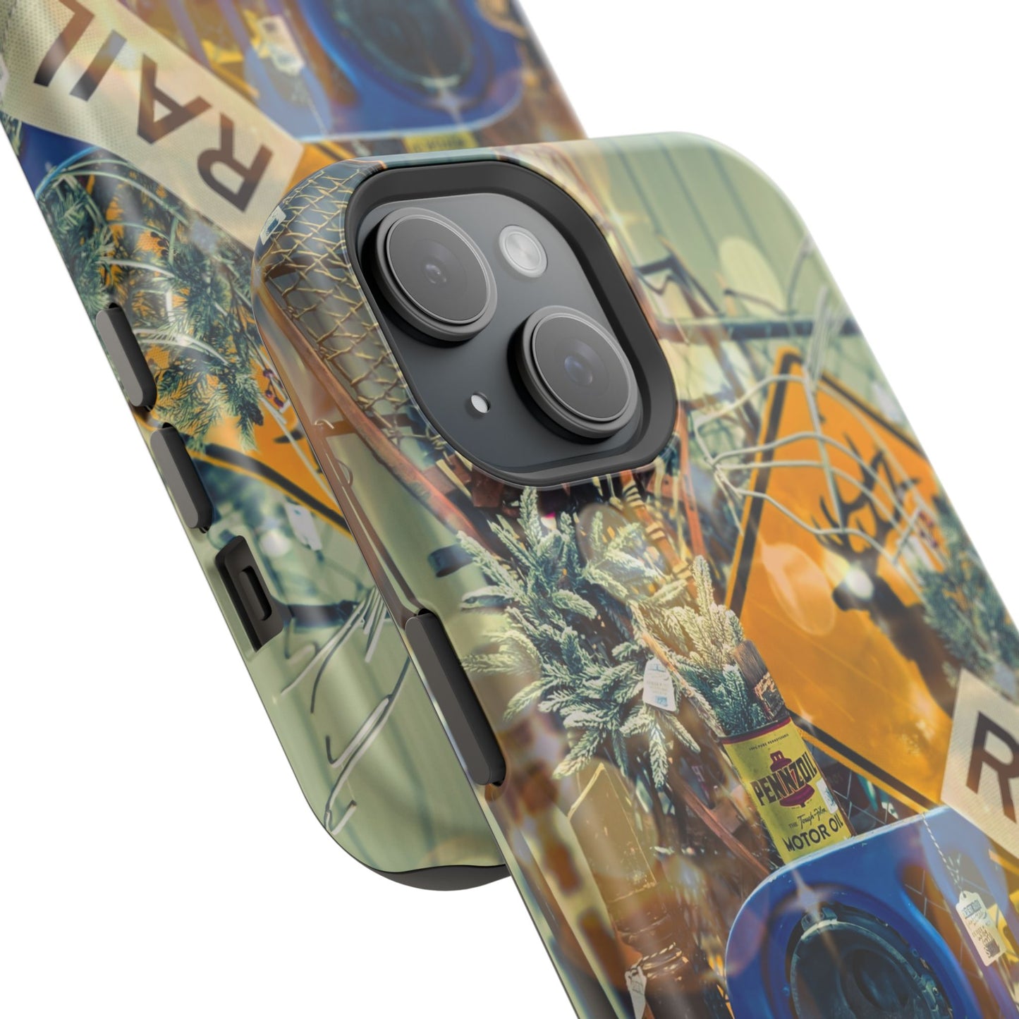 Vintage Railroad Crossing Collage Phone Case