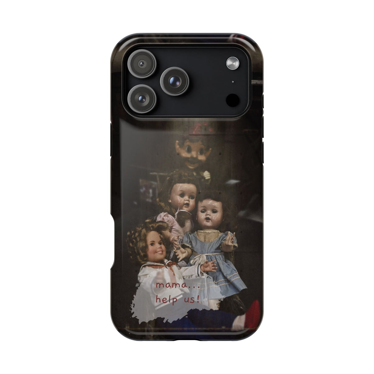 Personalized Creepy Doll MagSafe Tough Phone Case – Gothic Vintage Graphic