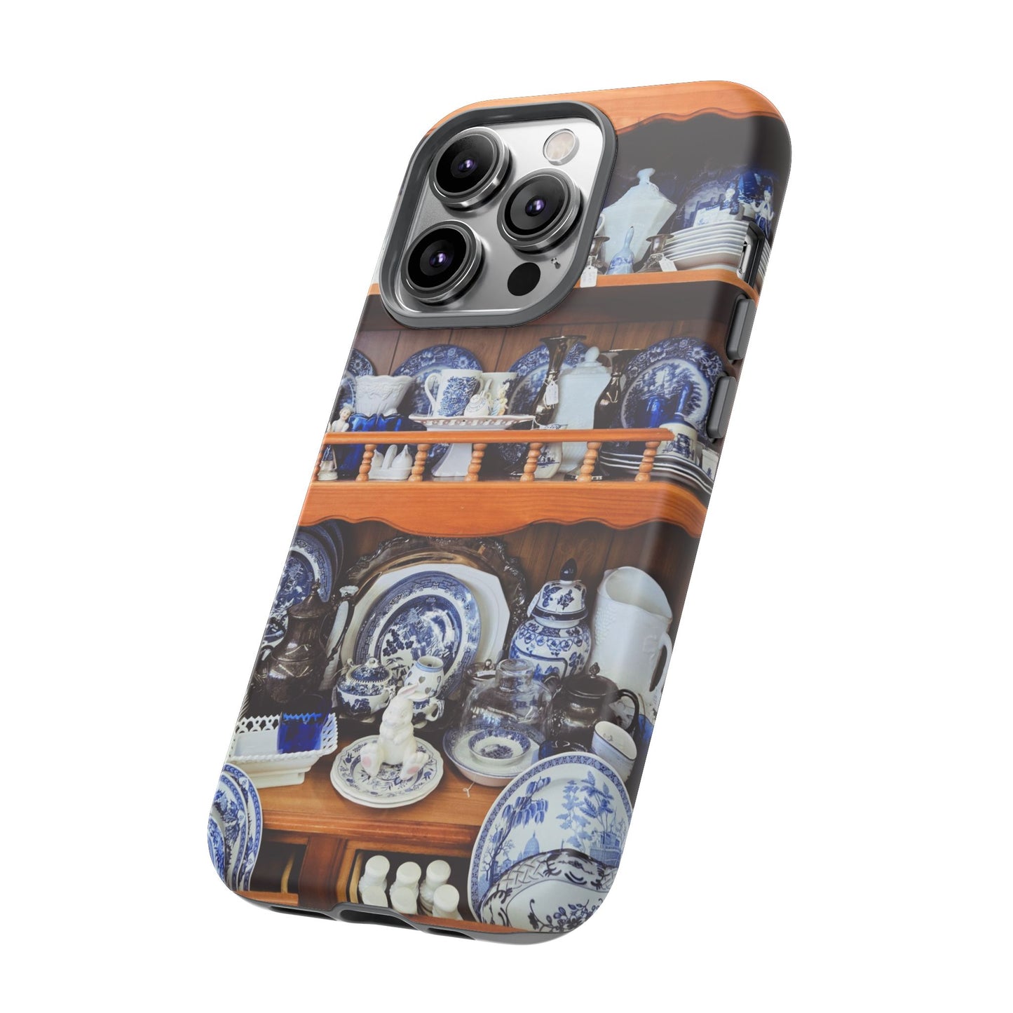Blue & White Curio Charm Tough Phone Case. Classic China-Inspired Design with Timeless Elegance for Your iPhone, Samsung, or Google Pixel